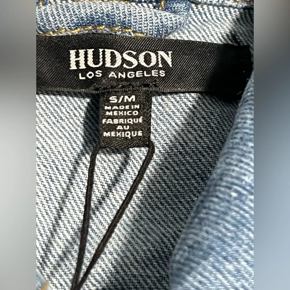 Hudson Jeans Classic Trucker Denim Jacket Medium Wash Blue Tahoe NWT Size S/M